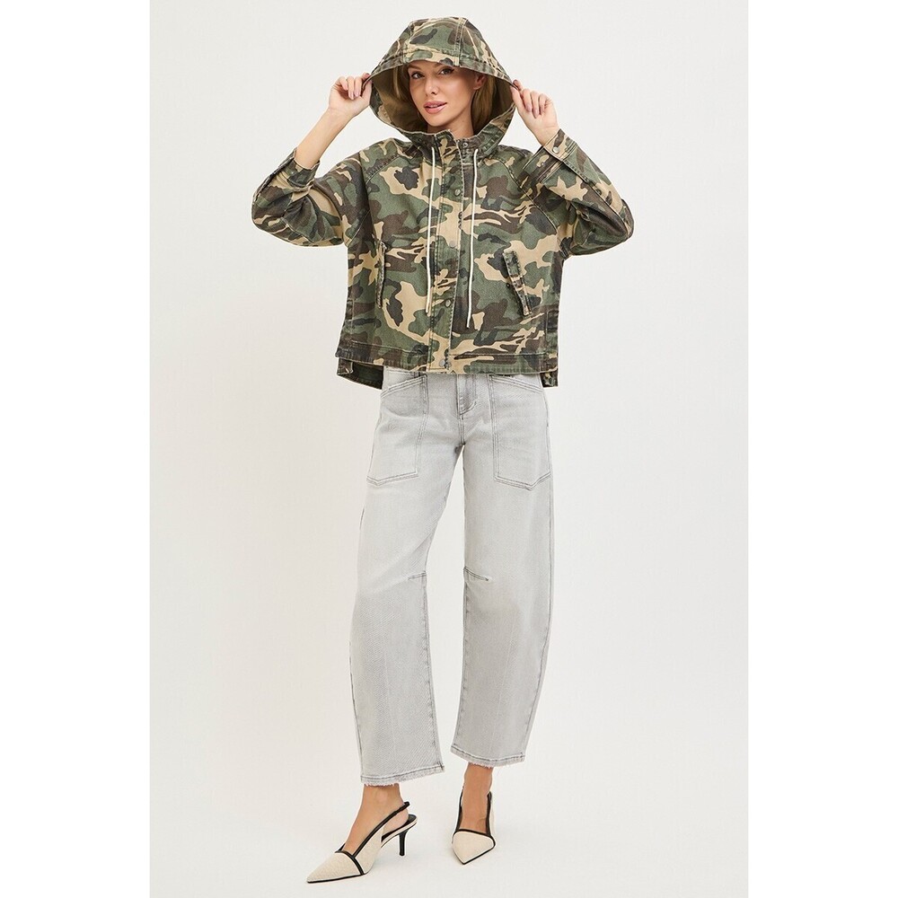 RDJ-9269 | Risen Oversized Camo Jacket | Raglan-Sleeve | Hoodie | Sizes S-XL - Picture 6 of 6